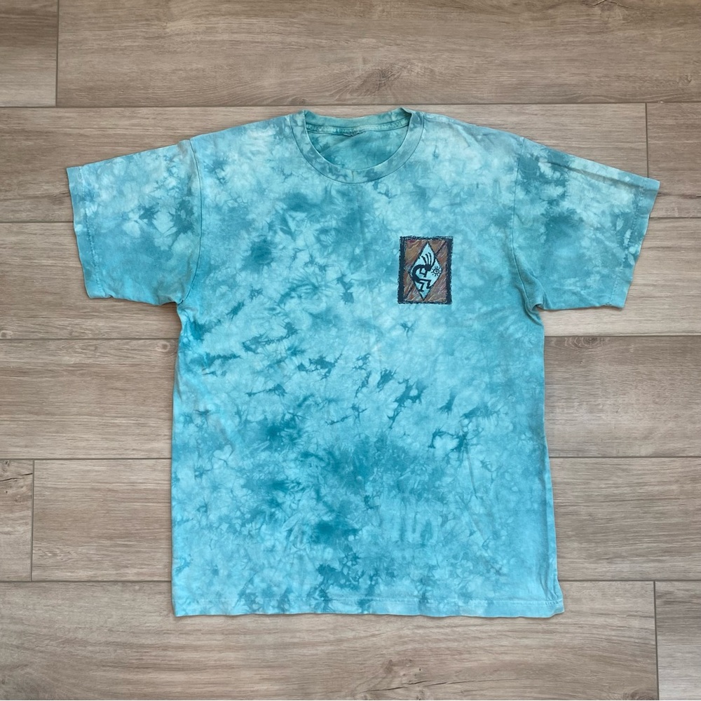 Vintage Green Tie - Dye Mesa Verde National Park Mens T Shirt Size X - Large Y2K